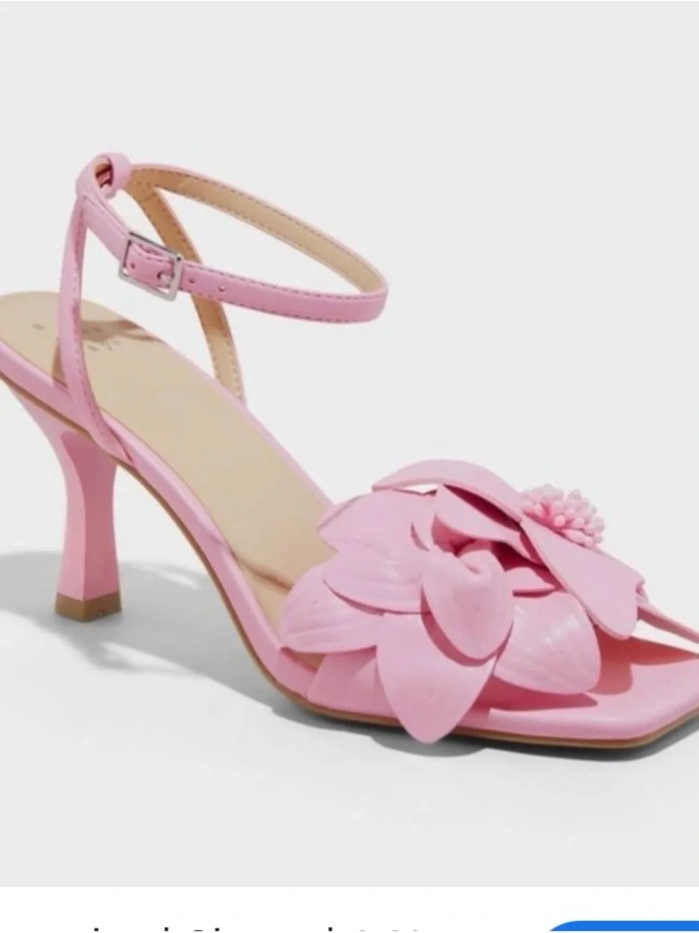 a new day Pink Floral Petal Ankle Strap Sandals